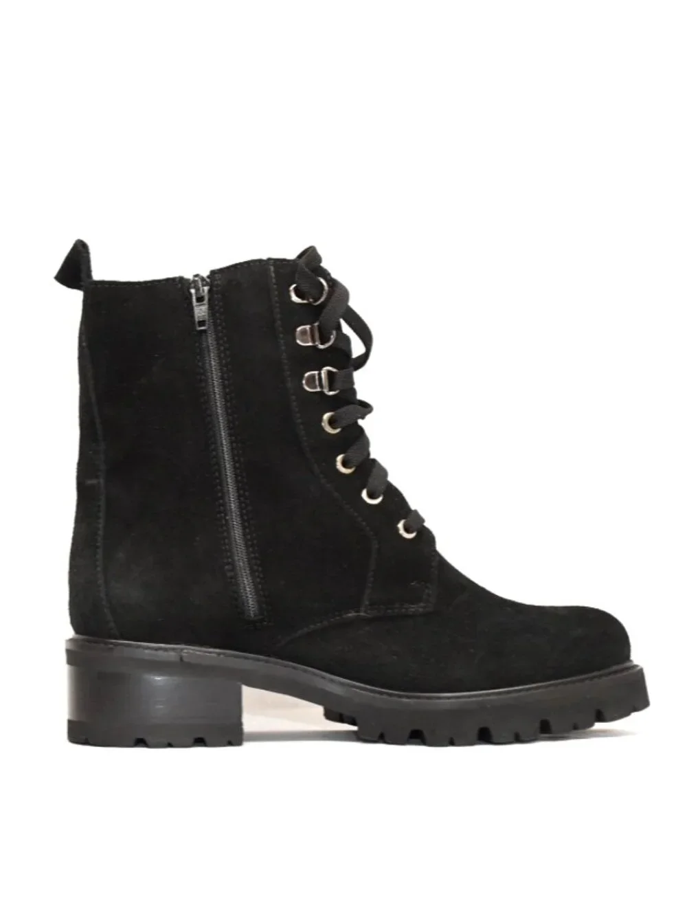 New! LA CANADIENNE Jacques Waterproof Hiker Lug Boot Black Suede Size 7.5 DD542